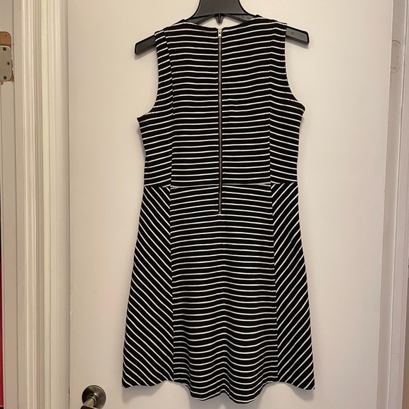 J crew black and white stripe ponte dress size 6/8 - Picture 3 of 5